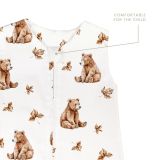 Saco de dormir con piernas Ositos de Waldin, perfecto para usar en casa durante la noche.