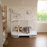 Cuna Wood 7 en 1 con Colchón Waldin Blanco