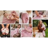 Manta de Algodón Orgánico Rosa Babyono para Bebés - imagen 3
