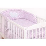 Protectores de Cuna My Sweet Baby – Corazones y Flores Rosa