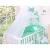 Gran Mosquitera para Cuna My Sweet Baby - Chiffon Blanco con Corazones