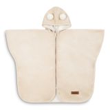 Poncho de coche para niños Sensillo en beige con suave tejido de peluche.