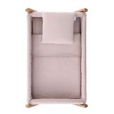Minicuna plegable tijera 55x87x74 cm Cambrass Unic rosa, colección coordinada
