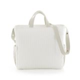 Bolso maternal Cambrass Regent crema, detalle tejido 100% algodón