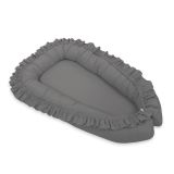 Baby Nest Premium Cocoon For Infants With A Ruffle My Sweet Baby- Anthracite