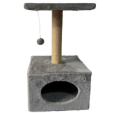 Rascador Moderno para Gato con Cama y Ratón Colgante