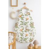 Cotton Sleeping Bag For Children, Size M, 3-12 Months, Tog 2.5, All-season - Woodland Green