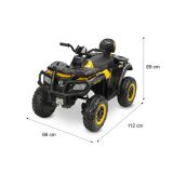 Vehículo eléctrico Toyz Rush con asiento de eco-cuero.