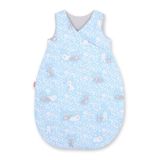 Cotton Sleeping Bag For Children, Size M, 3-12 Months, Tog 2.5, All-season - Blue Rabbits