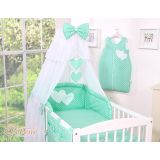 Gran Mosquitera para Cuna My Sweet Baby - Chiffon Blanco con Corazones - imagen 2