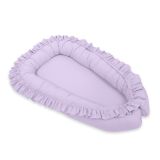 Baby Nest Premium Cocoon For Infants With A Ruffle My Sweet Baby- Lila