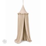 Dosel de techo de muselina en beige de Waldin, gran detalle decorativo.