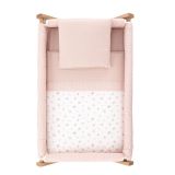 Minicuna Tijera Madera Calma Rosa/natural 55x87x74 Cm - Cambrass - imagen 3