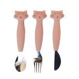 Cubiertos de Silicona para Bebés - Trixie Mrs. Cat