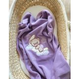 Manta de Forro Polar para Bebés - My Sweet Baby - Buenas Noches Lila - imagen 3