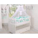 Protector de Cuna Knot Bumper XXL My Sweet Baby en Blanco y Menta - imagen 3