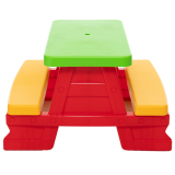 Mesa y Banco Infantil Jardín Rojo Dorex