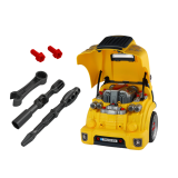 Kit de Desmontaje de Autobús Taller Amarillo - en acción educando a niños