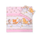 Juego de Cama para Bebé My Sweet Baby - Animales del Bosque Rosa