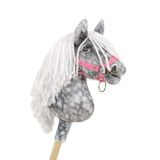 Horse On A Stick Super Hobby Horse Premium - Dapple Grey Horse With A White Mane A4 - imagen 3