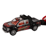 Camioneta Pickup con Remolque y Coche Deportivo