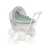 Carrito de Muñecas My Sweet Baby - Pram de Mimbre con Ropa