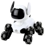 Robot perro TOOBY Lean Toys 26 cm, vista lateral con luces LED activas