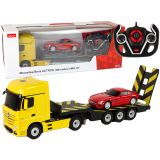 Camión de remolque R/C Mercedes-Benz 1:26 Amarillo Rojo