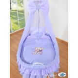 Moisés de Mimbre con Dosel y Ruedas My Sweet Baby Osito Lavanda - imagen 2