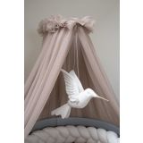 Dosel de tul para cuna con estructura – Taupe
