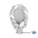 Nido Trenzado 2 en 1 My Sweet Baby - Blanco y Gris - imagen 2