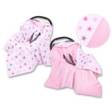 Manta de Asiento para Bebés My Sweet Baby - Estrellas Gris-Rosa