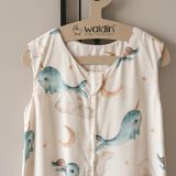 Saco de dormir de bambú 6-18 meses 0,5 TOG Ballenas – Beige