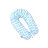 Funda de algodón para cojín de embarazo My Sweet Baby - Chevron Azul