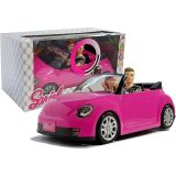 Muñecas con Coche Deportivo Coupé Sonido y Luces 43 cm Rosa