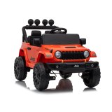 Jeep Rubicon DK-JWR558 en naranja, robusto y atractivo.