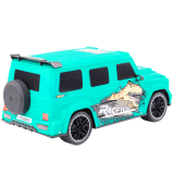 Coche de control remoto RC con dinosaurio, escala 1:10, verde