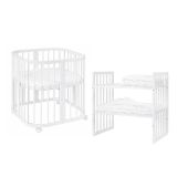 Cuna Wood 7 en 1 con Colchón Waldin Blanco