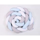 Protector de Cuna Knot Bumper XXL My Sweet Baby - Blanco y Gris - imagen 2