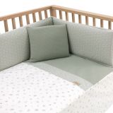 Jgo 2 Pcs.colcha I-v. Cuna 60 Calma Verde 60x120x3 Cm - Cambrass - imagen 2