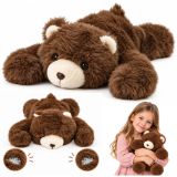 Osito de peluche pesado Lean toys, marrón y suave