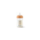 Biberón Philips avent Natural Response en color blanco, fabricado en silicona libre de BPA.