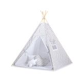 Tipi para Niños My Sweet Baby con Plumas Decorativas - Chevron Gris - imagen 3