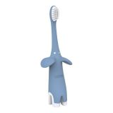 Cepillo de dientes Dr brown's en un entorno de baño para bebés.