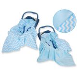 Manta de Asiento para Bebés Doble Cara My Sweet Baby Chevron Azul