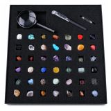 Set de piedras y cristales naturales con lupa, 43 piezas - imagen 3
