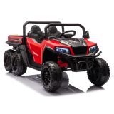 Vehículo eléctrico infantil 6 ruedas 4x4 XB-1038A Lean Cars rojo, vista frontal