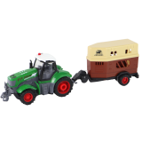 Tractor agrícola teledirigido con remolque 1:24