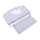 Protector de Cuna My Sweet Baby XXL Corazones Blancos y Grises - imagen 2