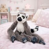Peluche Lemurito Suave con Velcro para Colgar 35cm